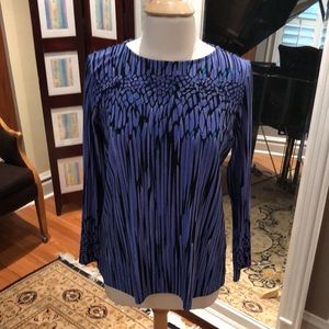 NWT - Bob Mackie purple print top